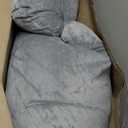 Body Pillow with Cover, 68 Inches Memory Foam Full Body Pillow for Side Sleeper, Long Pregnancy Pillow with Contour Support for Back, Knee, Leg Relief - Medium Grey