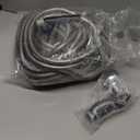 Lefree Garden Hose 100ft, Metal Garden Hose, Flexible Water Hose with 10-Function Nozzle, Stainless Steel Heavy Duty Hose, Crush Resistant, Leak Proof, No Kinks Garden Hoses for Yard, Outdoors, Rv (Silver)