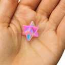 Amazing Gemstone Angel Aura Rose Quartz Merkaba Crystal - 1 Inches Metaphysical Merkaba Star for Meditation - Energetic Tetrahedron Crystal & Healing Stones for Spiritual Growth and Healing (20-25mm)