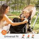 Stroller Sun Shade Cover - UPF 50+ Stroller Cover, Baby Sun Protection, Breathable Blackout Mesh Baby Sun Shade, Stroller Shade with Zip-up Window, 6+ Months (+Travel Bag)