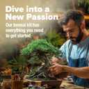 HOME GROWN Bonsai Tree Kit  Grow 4 Bonsai Types Indoors with Complete Starter Kit Including Pots Peat Pellets and Bonus Grow Guide  Unique Gardening Gift for Men Women Beginners