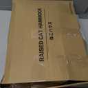 Sunhoo Elevated Cat Bed for Indoor Cats Raised Kitten Hammock Large High Puppy Cot Off Floor Self-Supporting Small Pet Chair with Metal Frame Washable Cushion Easy Assembly 23 * 17 * 8.3 in (Grey)