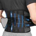 Back Braces for Lower Back Pain Relief with 7 Stays, Breathable Back Support Belt for Men/Women for work,Anti-skid lumbar support belt with 16-hole Mesh for sciatica(XXL) (XX-Large)