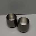 17 oz Stainless Steel Stemless Wine Glass, Outdoor Portable Wine Tumbler for the Pool, Camping,Cookouts, Travel-Set of 2 Metal Drinking Cups Father's Day, OktoberfestSilver