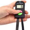 Electronic Tally Counter/Handheld Number Clicker with Lanyard, 4-Digital,Disc Golf/Baseball Pitch/Bus Driver/Fish/Crochet Row Count