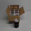 WELLIFE Amber Mason Jars, 6 Pack wide mouth mason jars for Pickling, Canning, Fermenting and Food Storage, Microwave Safe