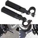 Foot Pegs For Motorcycles For 1" Crash Bar Foot Pegs 1.25" 1 1/4" Engine Guard U-Clamp Footpegs Universal Black Compatible With Harley Sportster 883 1200 Bad Boy Heritage Softail Flst Fxst Fxrt