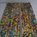 Washable Area Rugs, 4' x 6' - 1/6 Thick - Stain & Water Resistant Non-Slip - Perfect Resistant Rug for Living Room, Bedroom, Nursery, Pet & Child Friendly, Vibrant Colors Rugs, Multicolor