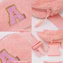2 x Uygafly Belt Bag with Initials,Fanny Packs Crossbody Bags for Women Girls Kids,Birthday Graduation Gifts for 5 6 7 8 9 10 11 12 13 14 15 16 Year Old Girl,Trendy Cute Purse Stuff - A,Peach