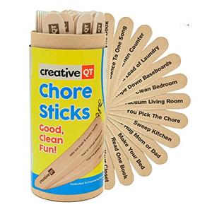 Creative QT Chore Sticks for Kids - Turn Housework into Fun - Interactive Family Activity - Combine Responsibility with Rewards - Alternative to a Chore Chart - Responsibility Chart for Kids