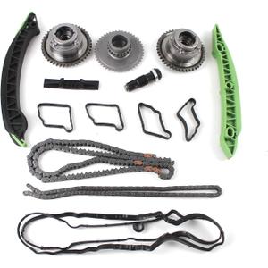 2710503347 Timing Chain Kit with Camshaft Adjuster Fit for Mercedes W203 W204 SLK250 E250 M271 C200 Aftermarket Parts Replace for 2710300563, 2710521903, 2710503447