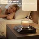 Coffee Mug Warmer, Fast Heating & Constant Temperature Control, 6-Temp Settings, 1-12H Timer, Candle Warmer, Compatible with Various Cups for Coffee, Tea, Milk (Wood)