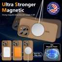 YFEMLAZ Magnetic for iPhone 16 Pro Max Case,with Screen Protectors X2,Full Camera Protection,Compatible with MagSafe,Translucent Matte,Anti-FingerprintShockproof Protective Phone Case,6.9",Brown