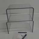 YWJLQH 2X Display Shelf Office Desk Shelf Organizer Stackable Transparent Minimalist Living Room Shelf Simple Coffee Table Stand