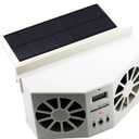 Car Solar Powered Exhaust Fan, Air Flow Window Fans, Solar Powered Exhaust Fan 2W (White)