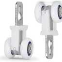 Curtain Track Rollers Curtain Mute Wheel Rollers Hook Pulley Runners/Sliders for Ceiling/Wall Mount Curtain Tracks 30PCS