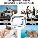 Clear Travel Bags for Toiletries 10Pcs,Clear-Makeup Bag Toiletry bags Quart Size Travel-Bag, Black