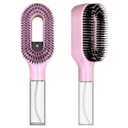 2-in-1 Detangler Hair Brush, With Built-In Mister Spray, Wet & Dry Detangling Brush for Curly, Wavy & Straight Hair | No-Tangle Anti-Frizz Hair Care Brush,Water Reservoir 50ml. (Pink)