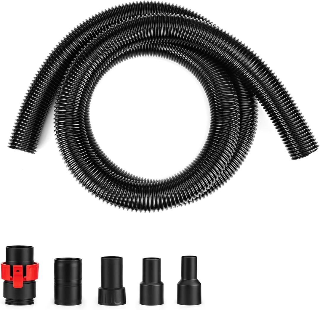 Shop-Vac Premium Universal Hose Plastic 8'X 1-7/8", Vacuum Hose Compatible with Rigid, Dewalt, Husky, Craftsman, Bauer, Masterforce Vacuum Cleaners