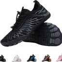 Zureto Grounded Footwear for Women Men Neuropathy, Hike Barefoot Shoes Women (8.5 Women/7 Men, Black)