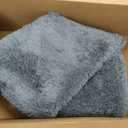 5x7 Dark Gray Fluffy Fuzzy Shag Area Rug for Living Room, Bedroom, Dorm