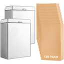 Tioncy 2 Pcs Sanitary Napkin Receptacle with 100 Feminine Hygiene Liner Bag Wall Mounted Tampon Holder for Bathroom Sanitary Napkin Disposal Bags Tampon Disposal Bin for Home Public Restrooms