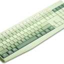 Aesthetic Colorful Keyboard Wireless 2.4GHz/Bluetooth 106-Key with Numpad Low Profile Keycaps Silent Linear Mechanical-Feel Switches Ergonomic for Mac/Win, 1 AAA Battery, Matcha Green