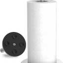 VEHHE Paper Towel Holder Countertop, Stainless Steel Paper Towel Holder Stand with Weighted Base Suction Cups, Standing Paper Towel Roll Holder for Kitchen Bathroom (Silver)