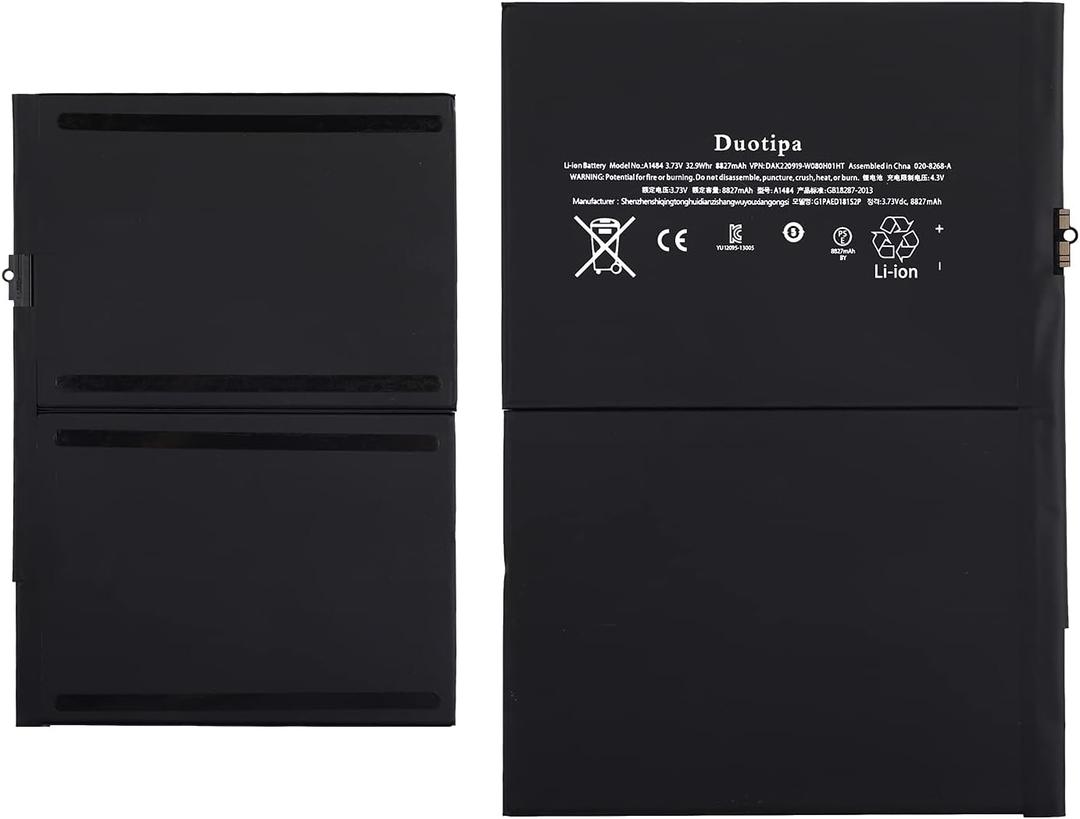 Duotipa A1484 Battery Replacement for iPad (5th 6th 7th 8th 9th Generation) Model for iPad 5/6/7/8/9/Air 1 with Repair Tool Kit