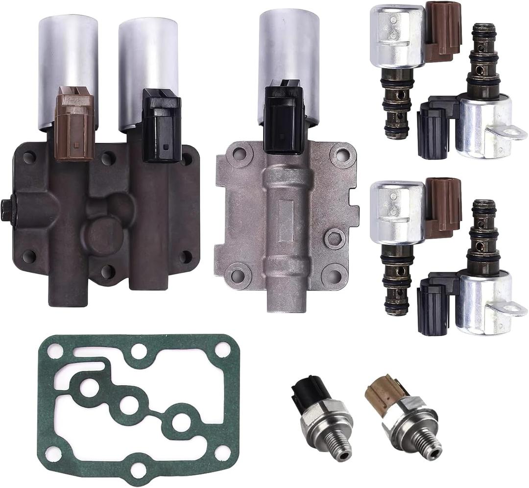 Transmission Solenoid Kit for Hond-a Accord Odysse-y Pilo-t TL CL MDX Replace#28250-P6H-024 28250-P7W-003 28400-P6H-013 28500-P6H-013