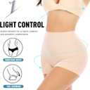 Werena Seamless Shaping Boyshorts Panties for Women Slip Shorts Under Dress Shapewear Shorts Tummy Control Underwear (Beige, S)