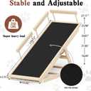 Dog Ramp for High Bed, Couch, Car, Pet Ramps 55.12" Long Adjustable 19.3"-27.17" Wooden Dog Step with Anti-slip Rubber Mat & Safety Side Rails for Small Medium Large Older Pets, up to 250 lbs