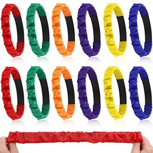 19 Pieces 3 Legged Race Bands Colorful Elastic Tie Rope for Birthday Relay Race Game Carnival Field Day Backyard Indoor Outdoor Team Building Game Party Supplies