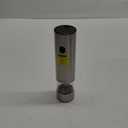 Electric Pepper Grinder & Salt Mill - Battery Operated Stainless Steel Body with Transparent Container LED Light One-Hand Operation Push-Button Switch Adjustable Coarseness Easy Refill & Clean (Silver + single grinder)