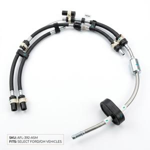 Automotive Fuel Line Assembly Replacement – Quick-Connect Hose Kit, Features heavy-duty metal filter housings, precision push-connect adapters, and a molded rubber mounting grommet for quick and easy installation, 30cm 