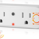 Saillong Clapping Light Control Switch,110V Wireless Wall Outlet with 2 Output Sockets,Turn Electrical On/Off with Clapping Sound Sensor, Clap Light Control for Bedroom Appliance(White)