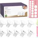 Nuliie 10PCS Silicone Flanges Insert Replacement Kit, Flange Sizing Kit 12/14/16/18/20mm for 24mm Flange/Shield Breast Pumps, Pumping Essential Kit for Moms