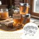 PATIKIL 32mm Metal Round Screw Lids, 36 Pcs Aluminum Mason Jar Lids Screw Top Caps for Lab Home Storage Jars Gallon Jugs Glass Snack Containers Liquid Storage, Silver Tone
