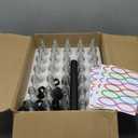 AuroTrends Hot Sauce Bottles 5 oz 35Pack, Empty Wine Bottles with Caps/Shrink Capsules/Stickers -5oz Clear Woozy Bottle with Lids (5 fl.oz/ 35Pack)