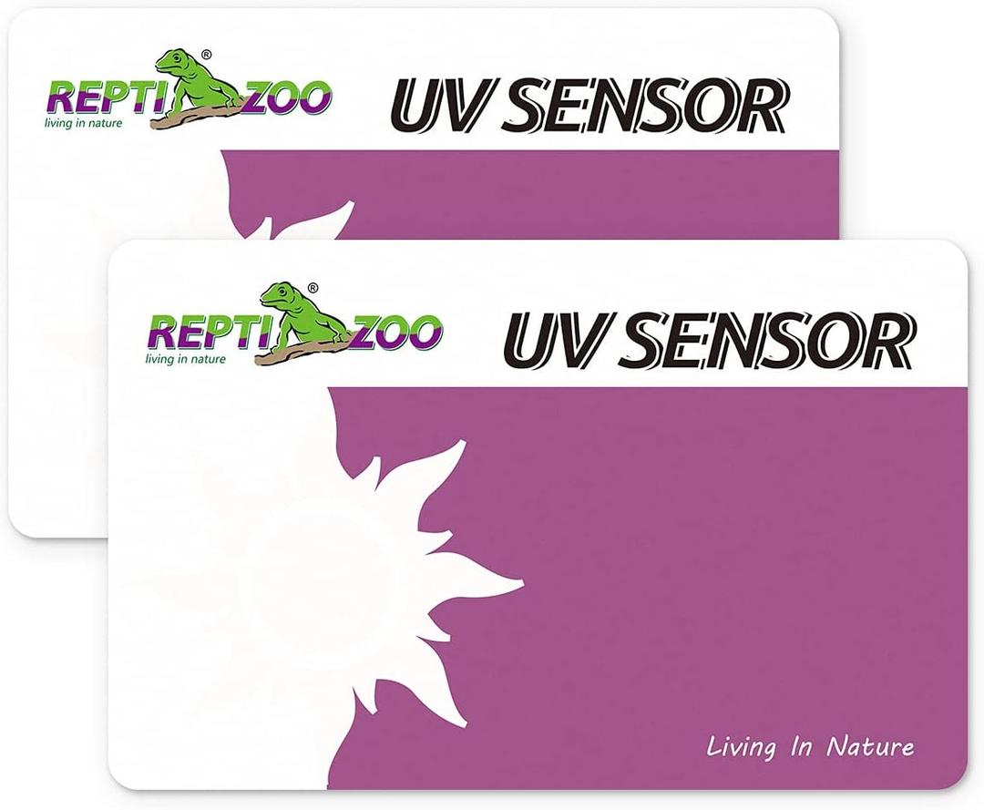 REPTI ZOO UVB Tester Reptile Lamp UV Sensor Reptile UVB Lamp Tester Card, Set of 2