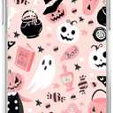 Pink Halloween Pumpkin Ghost Case Compatible with iPhone X, XS або 11, Witchy Pumpkin Halloween Boo Cover, Cool TPU Phone Case Cover