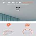 HALO RA 4 inch LED Recessed Light Trim with Adjustable Gimbal, Selectable Lumens and Selectable Color Temperature, Dim-to-Warm Feature, Damp Location Rated RA4LS9FSD2W1EWH