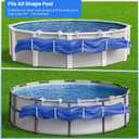 5 Packs Solar Cover Holder for Above Ground Pool(Top Rail 1.57-5.5 in), Adjustable Pool Solar Cover Hooks Fit Steel Wall and Frame Above Ground Pools, Pool Cover Holder for Storage, No Drilling