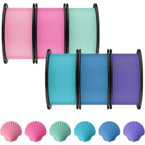 Pangda 3D Printer Filament Bundle 1.75mm Multicolor Matte or Silk PLA Filament 3D Printing Material for Halloween Thanksgiving Day Christmas Easter Holiday Crafting Decorations(1.5 kg,Mermaid Color)