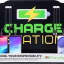 Wall Mount Charging Station with 8 Ports Phone Charger with Type-C,Android Port | Applicable for Applicable Airport Hospitals Banks Hotel and Public Places (Black)
