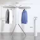 Heavy-Duty Aluminum Tripod Clothes Drying Rack, Reinforced Stable Design, 16 Rods, Large Capacity, Rustproof Weather-Resistant Umbrella Dryer, Foldable for Indoor Outdoor Use