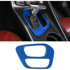 Voodonala for Dodge Challenger 2015-2023 Center Gear Shift Panel Covers Decoration Trim Accessories for Dodge Challenger 2015-2023(Blue,ABS)