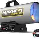 InoKraft Maxheat MH125 125,000 BTU Forced Air Propane Heater, Auto 25-95F On/OFF Control, Portable Garage/Shop Heater for Garages, Job Sites - 10ft Hose