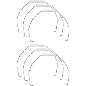 6 PCS Gallon Handle Replacement,Ergonomic Iron Replacement Bucket Handles with Plastic Grip for 5 L Household Garden Water Bucket