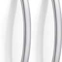 L&lonpa 30 Pack Matt Chrome Cabinet Handles-5 inch/128mm Screw Spacing Arch Drawer Pulls Hardware, Modern Style Cabinet Pulls for Kitchen Cabinets Cupboard Bedroom Bathroom Dresser